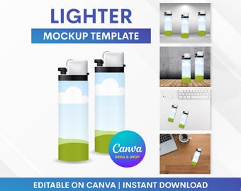 Szablon Canva Mockup Lighter, Szablon Mockup Lighter, Mockup Lighter, Szablon Mockup, Mockup Lighter