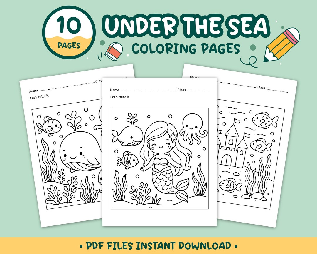 Under the Sea Coloring Pages, Under the Sea Worksheets, Coloring Pages ...