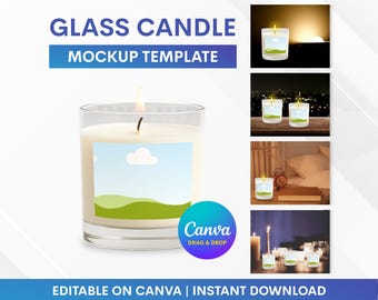 Glass Candle Mockup, Candle Mockup Template, Candle Mockup, Candle Glass Mockup, Mockup Template, Drag and Drop Mockup