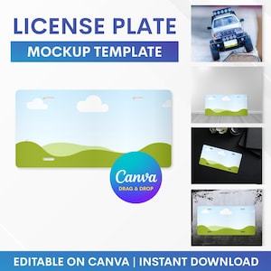 License Plate Mockup, Number Plate Mockup, Car License Mockup, License Plate Sublimation Mockup, Mockup Template, Mockup Drag and Drop