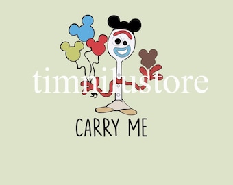 Mikey Balloons PNG, Disneyland Kids Toddler Forky Toy-Story Digital Download, Prezent dla dzieci, Zabawna wycieczka do Disneylandu PNG