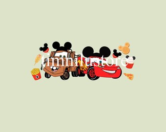 Zygzak McQueen i Złomek PNG, Disneyland Cars Snack Digital Download, Auta Przyjaciele Disneyworld Epcot, Disneyland Matching Trip
