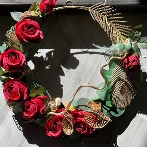 Door wreath all year round, all year round wreath, wall decoration, special gift, ginkgo