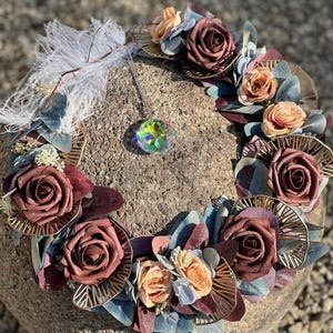 Modern door wreath all year round, all-year wreath, wall decoration, special gift, sun catcher, ginkgo