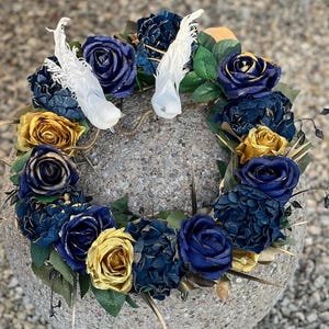 Door wreath all year round, all-year wreath, wall decoration, table wreath, special gift, wedding wreath