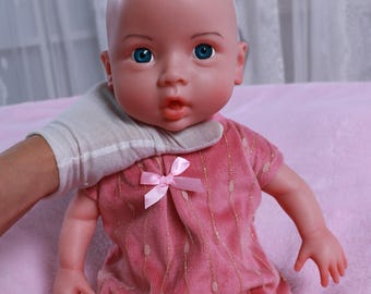 17.7 inch Reborn Full Body Silicone Girl Doll Open one's eyes