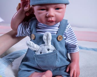 Lifelike Silicone Baby Doll | 18.5 Inch Full Body Reborn Collectible, Girl/Boy Option