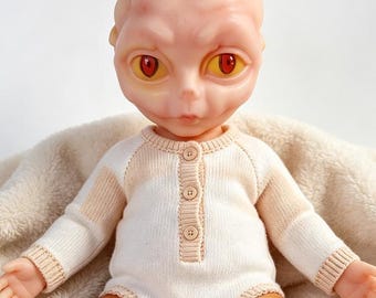13.5" Alien Reborn Baby Boy Handmade Platinum Silicone Emotional Companion Limited 7-Day 75% OFF