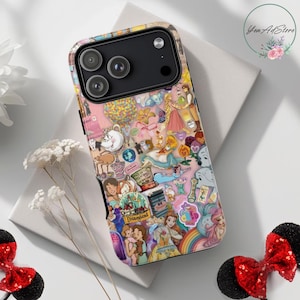 Capa para celular Princesas da Disney para iPhone, Samsung, Capa para iPhone da Disneyland, Capa com personagens da Disney, Capa para celular de princesas