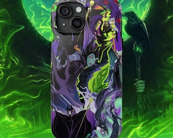 Funda para iPhone de Maléfica, La Bella Durmiente de Disney, funda resistente para teléfono