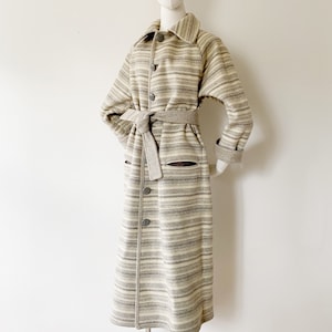 PIERRE CARDIN 60s Wool Coat- M, Reversible Space Age Double Sided Vintage