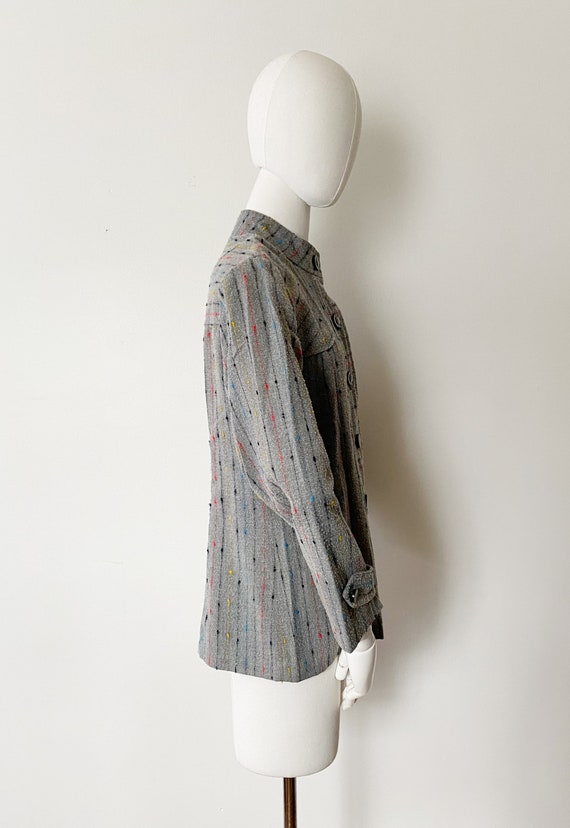 Confetti Knit Jacket- S, 1960s Womens Cardigan, M… - image 6