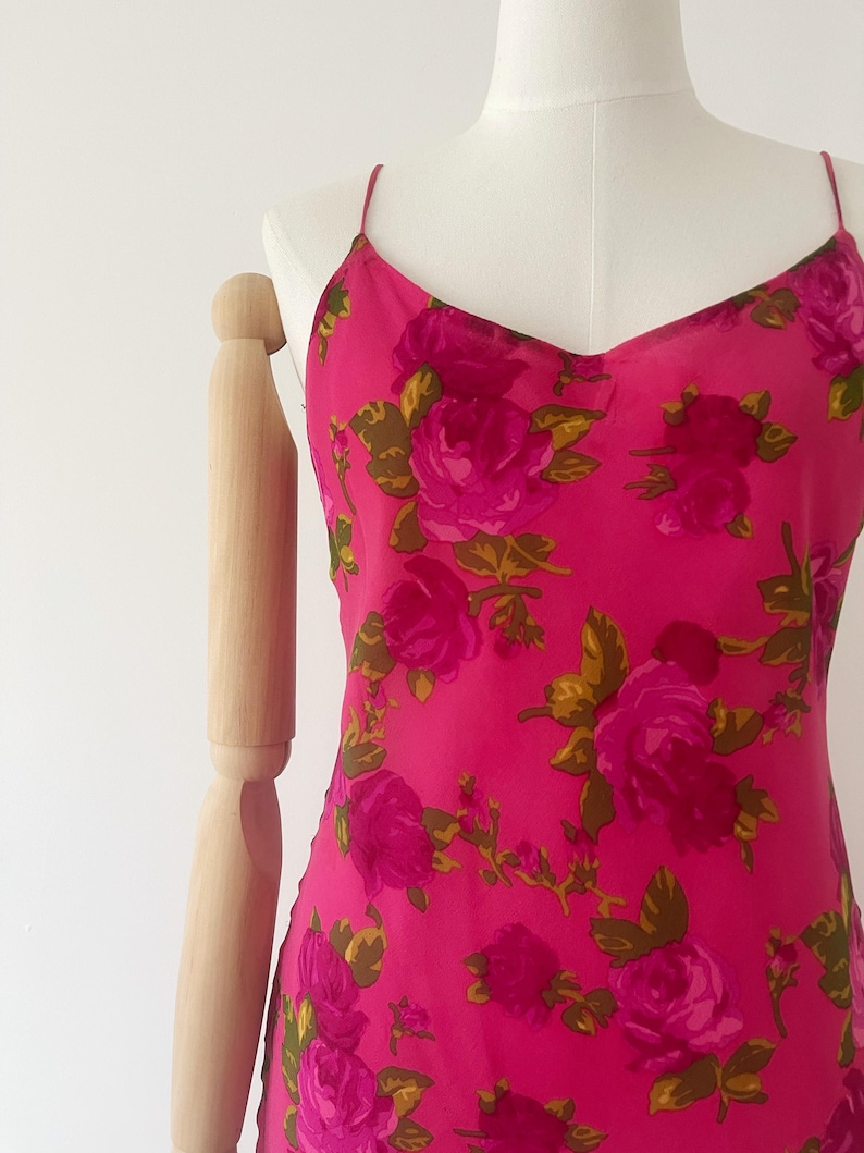 vintage Y2K BETSEY JOHNSON Asymmetrisches Kleid Gr. 10, Slip Slinky Ausgehen Bild 2