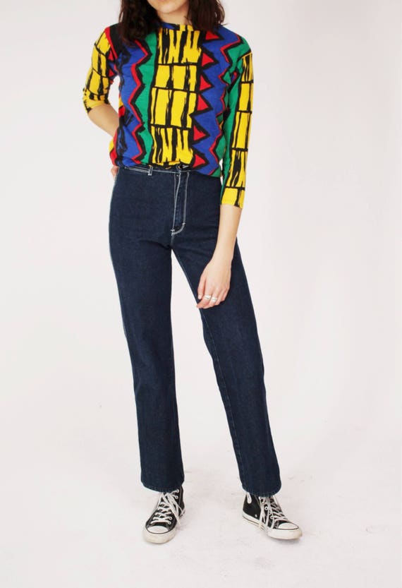 90s Gitano High Waist Jeans – Dark Wash Slim Cut, 27