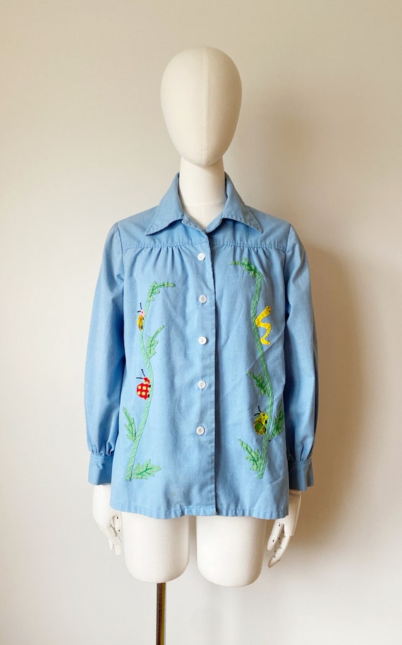 Patchwork Quilted Denim Chore Coat – Clowncore Sc… - image 3