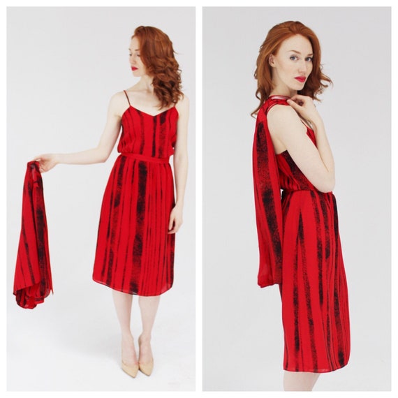 black and red two piece set