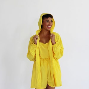 Yellow Windbreaker Outfit- L, Vintage Tennis Nylon Windbreaker, Three Piece Set n