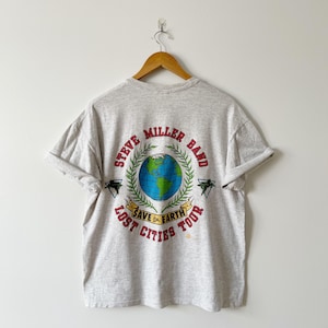STEVE MILLER BAND t-shirt - t-shirt vintage Rock Tour, surdimensionné Cottage Camping classique Rock Lost Cities unique point des années 90 I