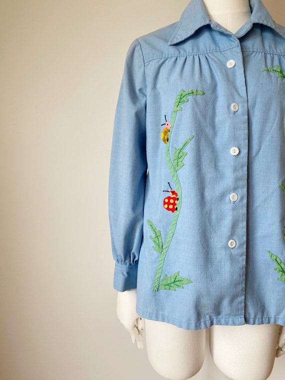 Patchwork Quilted Denim Chore Coat – Clowncore Sc… - image 4