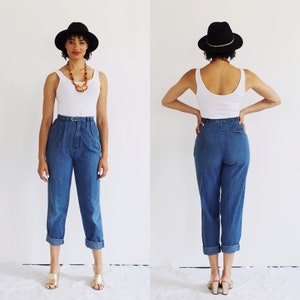 High Waist Jeans 26, High Waisted, Mom Jeans, Vintage Denim, Relaxed Fit 3 image 1