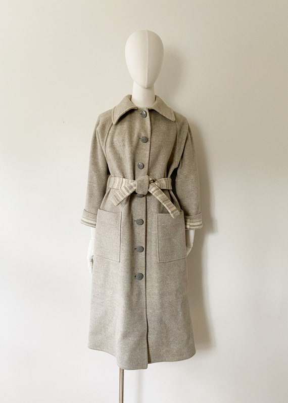 PIERRE CARDIN 60s Wool Coat- M, Reversible Space … - image 3