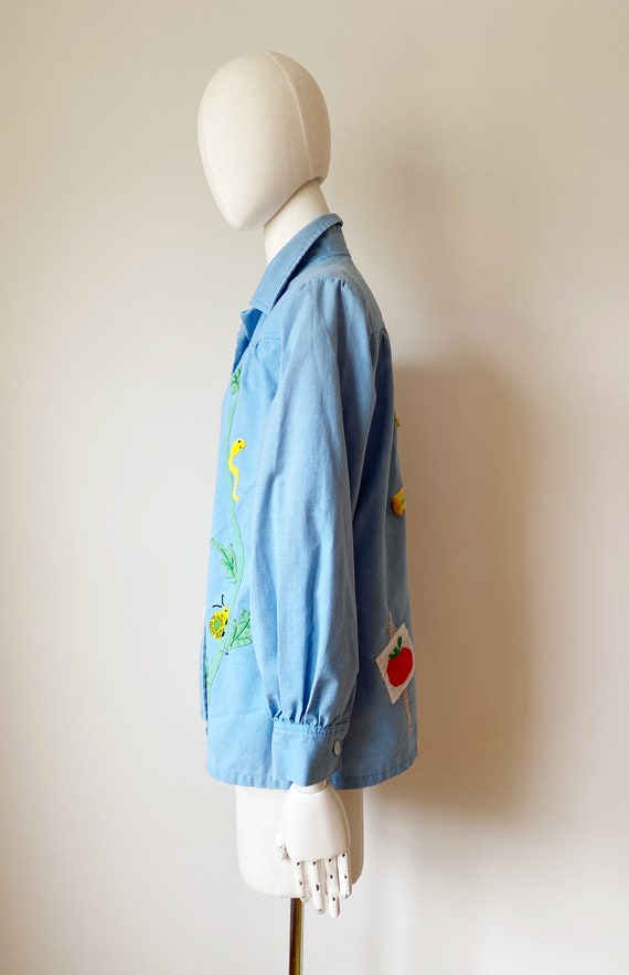 Patchwork Quilted Denim Chore Coat – Clowncore Sc… - image 7