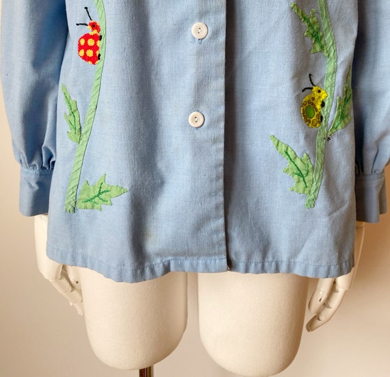 Patchwork Quilted Denim Chore Coat – Clowncore Sc… - image 5