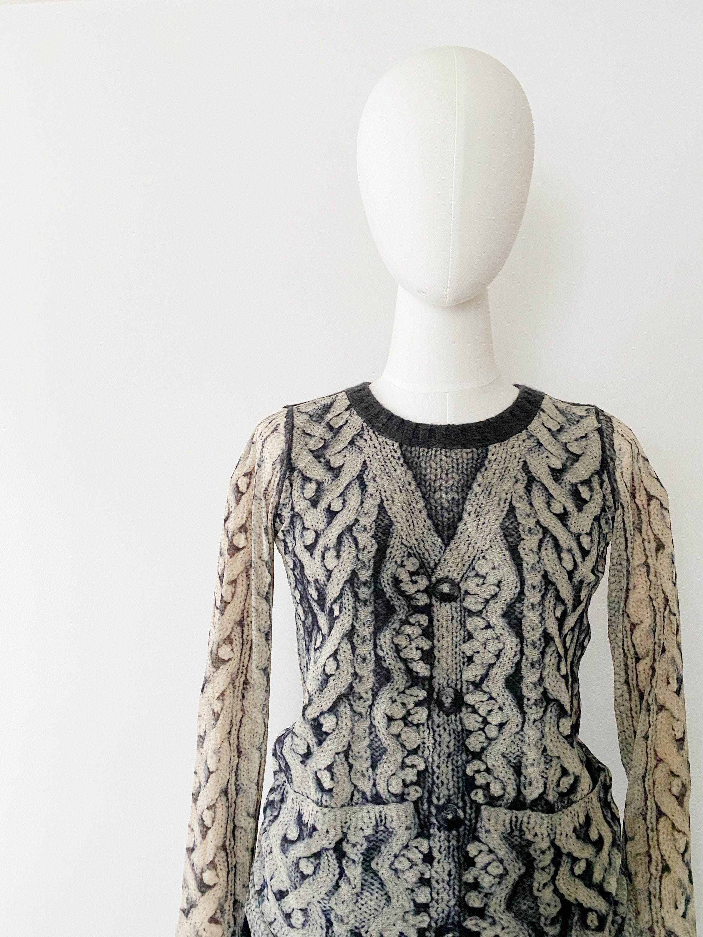 JeanPaulGaultier シースルー　トップス Jean Paul GAULTIER Mesh Sheer Top- L, JPG Soliel, Faux