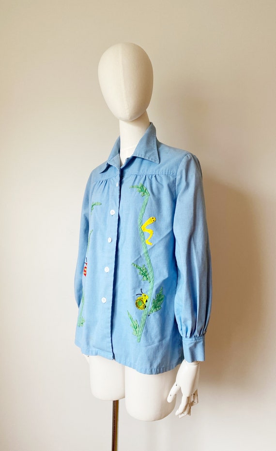 Patchwork Quilted Denim Chore Coat – Clowncore Sc… - image 6