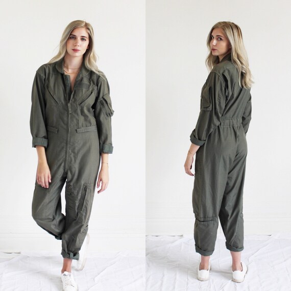 Flightsuit Coveralls- S/M, Vintage Utility Boiler