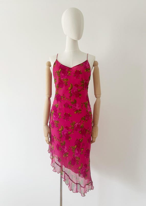 betsey johnson asymmetrical dress vintage Y2K Sz. 10, Slip Slinky Going Out Long Evening Dress Your Bra Guide to Size:Us Size 16 line dry