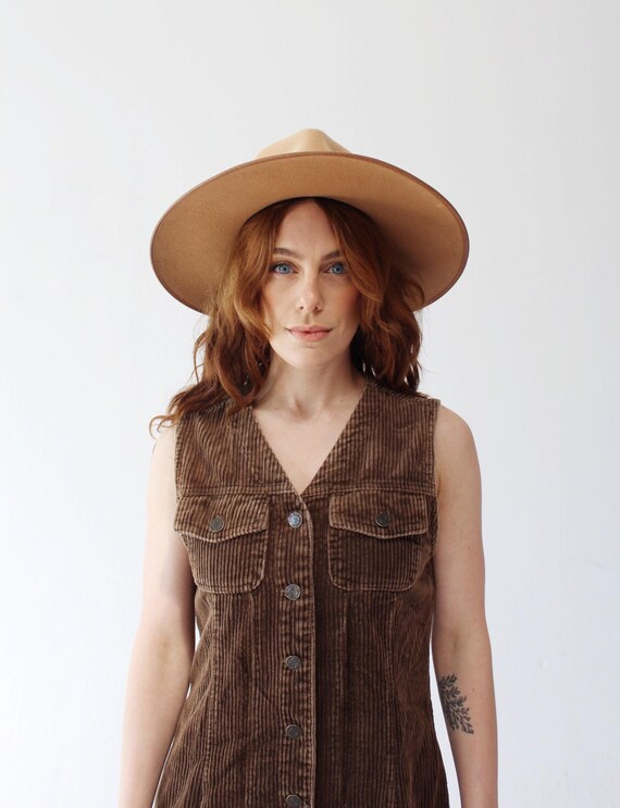 casual dress for brunch Brown Corduroy Button Down Dress – Thread & Table