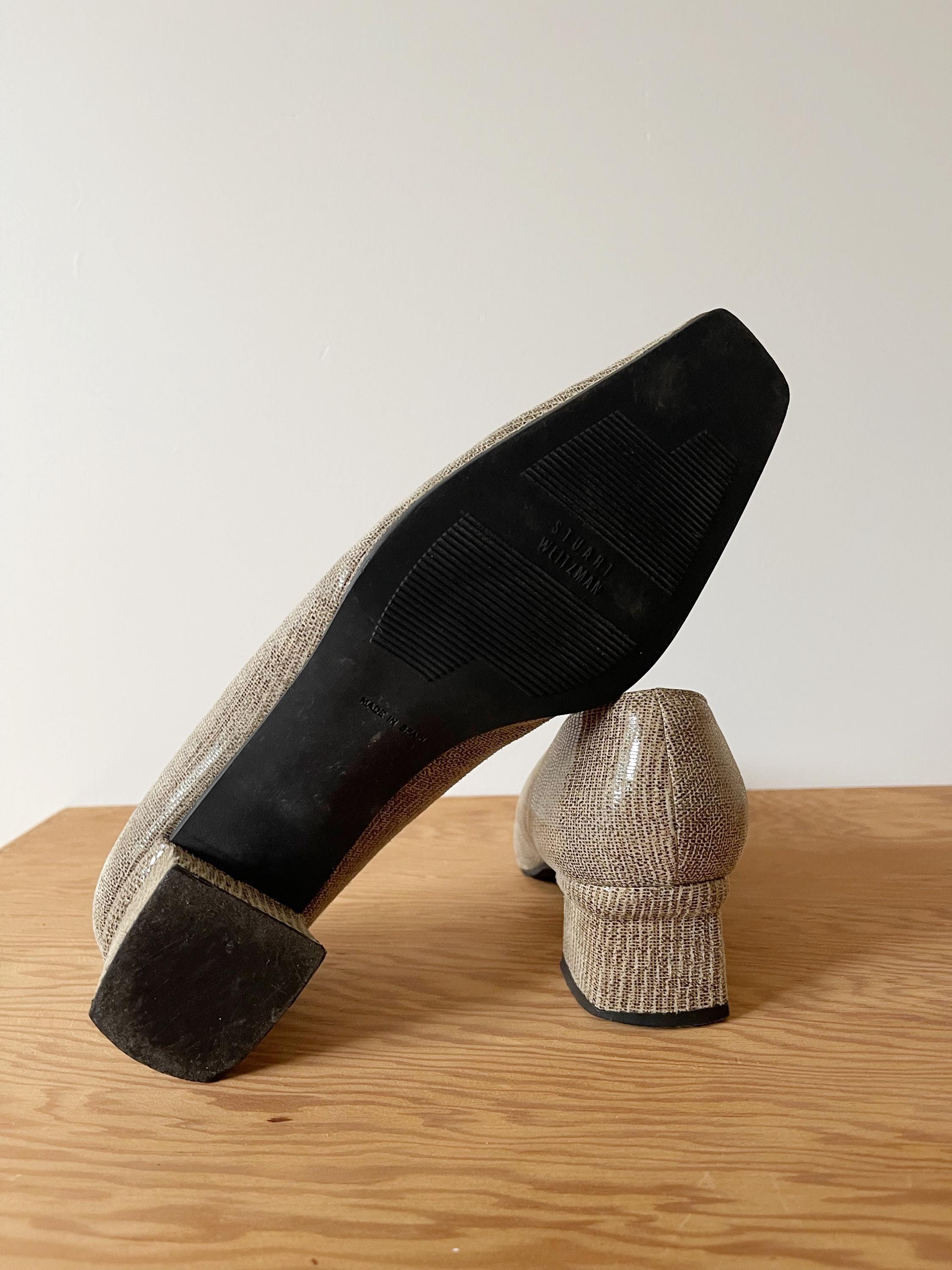 Escarpins Talons Plateforme Cloutés Stuart Weitzman En Daim Noir - Pointure 8.5 US