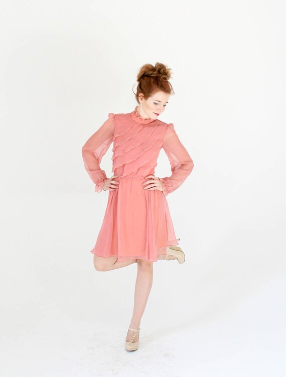 Pink Ruffle Front Dresses
