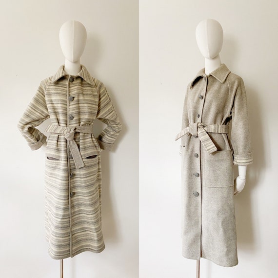 PIERRE CARDIN 60s Wool Coat- M, Reversible Space … - image 1