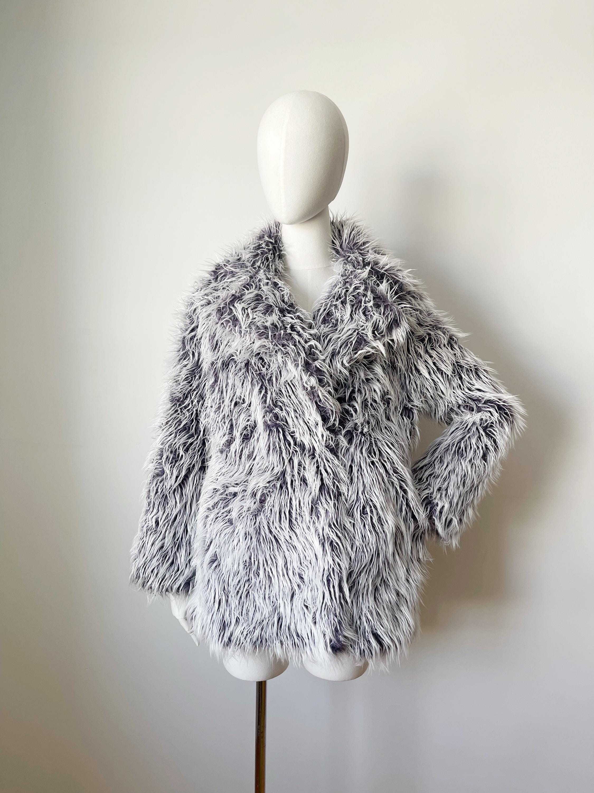 aere shaggy jacket coat グレー Shearling coat in grey | Fur Coats | Shearling Jackets