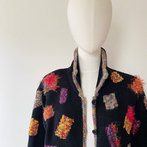 FUZZY CONFETTI SWEATER Strickjacke Multicolor muppet Mohair Artsy schrullig i