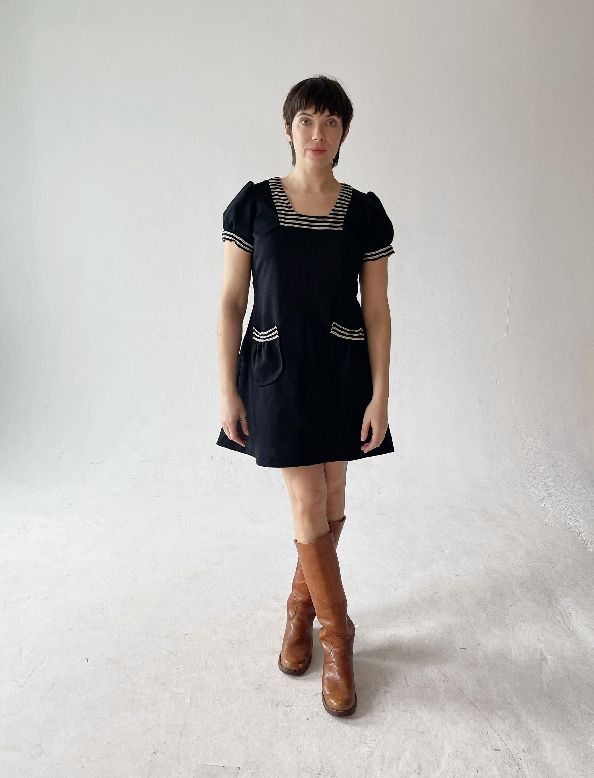 knee length dresses for ladies Happy Halter Mini Dress ~ 70S Multi Crochet – Show Me Your Mumu main image 1