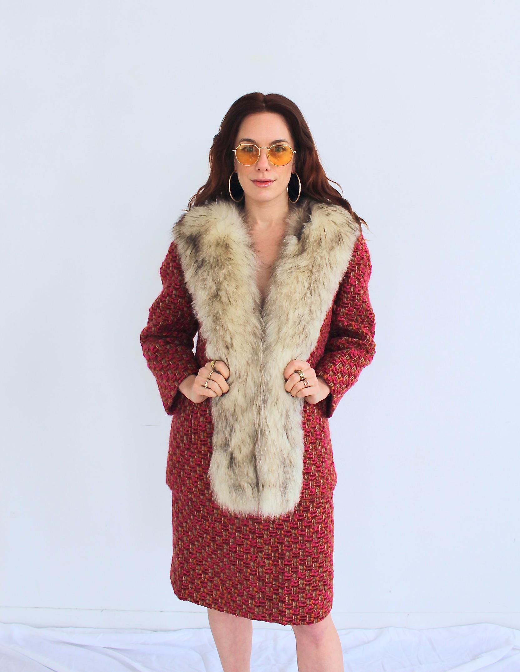 supreme コート　Fur Collar Tweed Coat Supreme Fur Collar Car Coat (FW22) - $498
