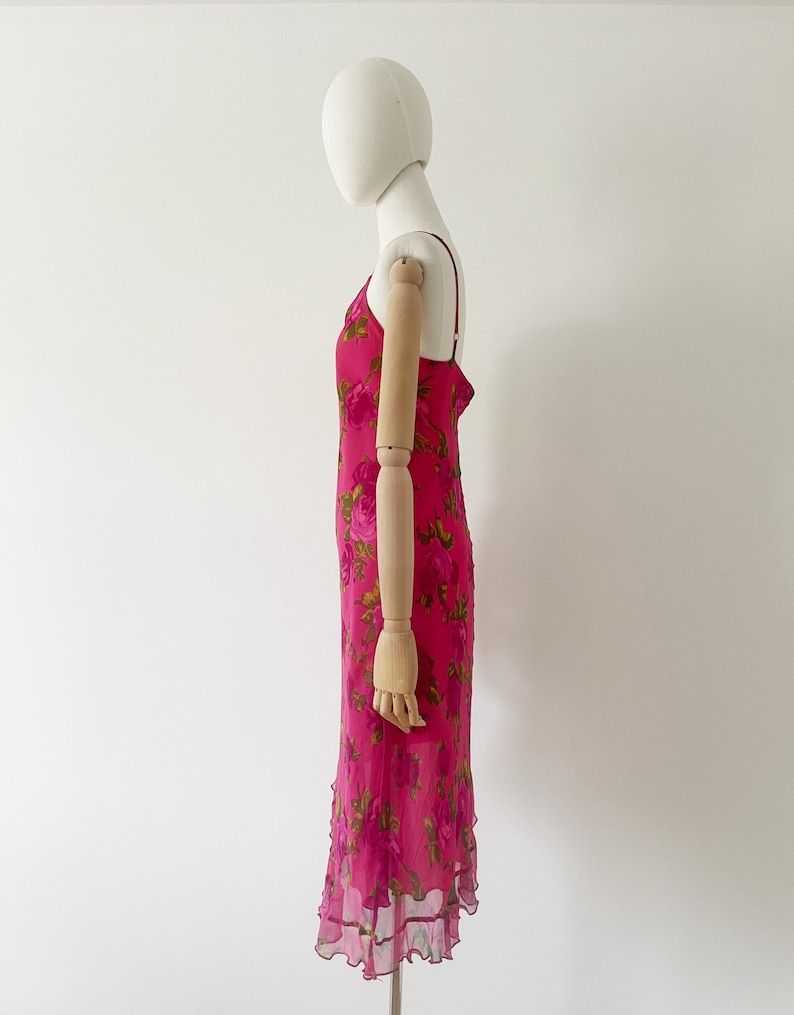 vintage Y2K BETSEY JOHNSON Asymmetrisches Kleid Gr. 10, Slip Slinky Ausgehen Bild 5