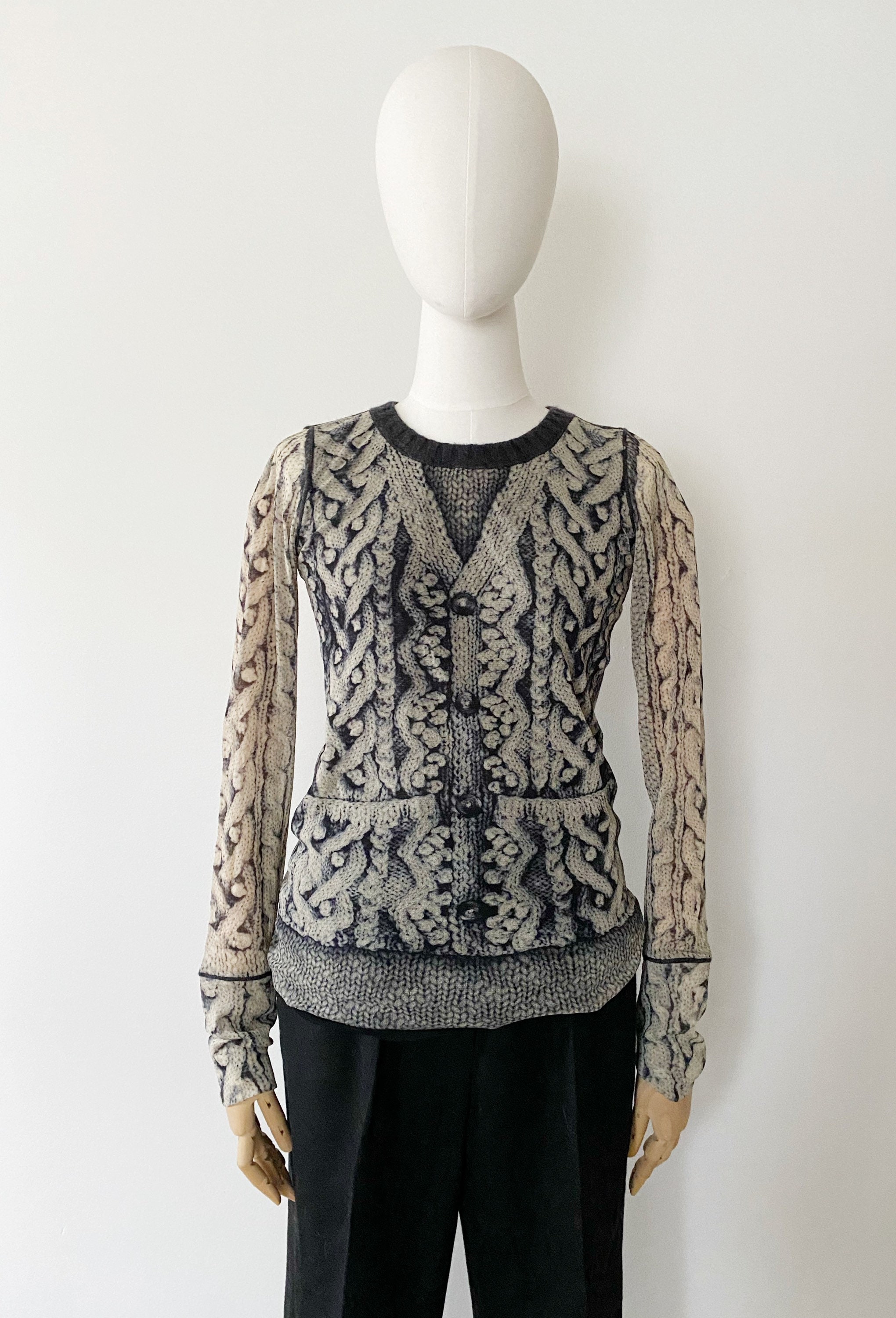 Jean Paul GAULTIER Mesh Sheer Top L, JPG Soliel, Faux Sweater Knit Shirt, Designer Vintage 90s - Etsy Jean Paul GAULTIER Mesh Sheer Top L, JPG Soliel, Faux Sweater Knit Shirt, Designer Vintage 90s - Etsy
