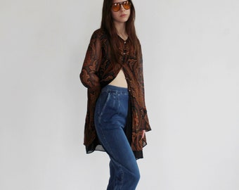 Calça jeans cropped vintage Banana Republic dos anos 90 com zíper lateral e cintura alta - tamanho 26.