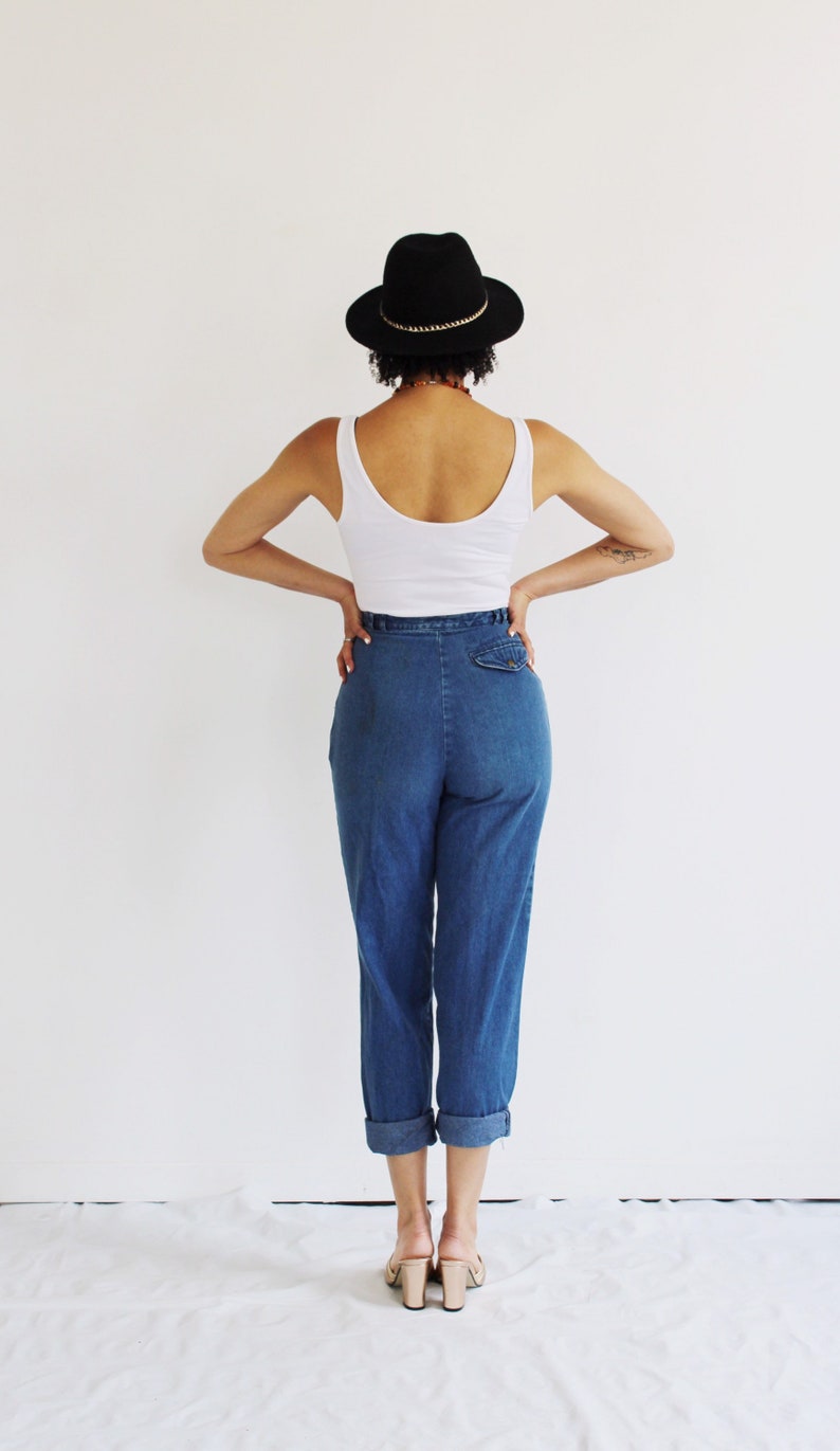 High Waist Jeans 26, High Waisted, Mom Jeans, Vintage Denim, Relaxed Fit 3 image 4