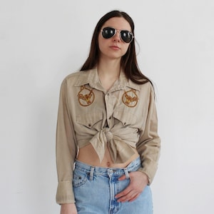 Western Rodeo Shirt-Broded Bull 70s vintage Snap Button Top D image 4