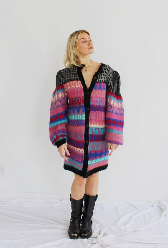 トップス NEIGHBORHOOD mohair sweater L Loewe - Pink & Yellow Colorblock Mohair Sweater | Mitchell