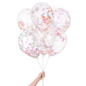 Confetti Balloons | 11" Pre-filled Multicolor Set of 6