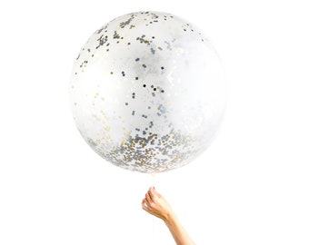 Confetti Balloon | Jumbo Metallic 36" Balloon
