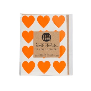 Neon Rode Hart Stickers