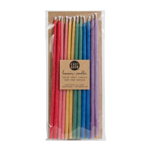Birthday Candles Handdipped Beeswax Tall Rainbow Ombré Etsy