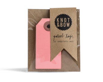 Étiquettes-cadeaux pink parcel | Ensemble de 10
